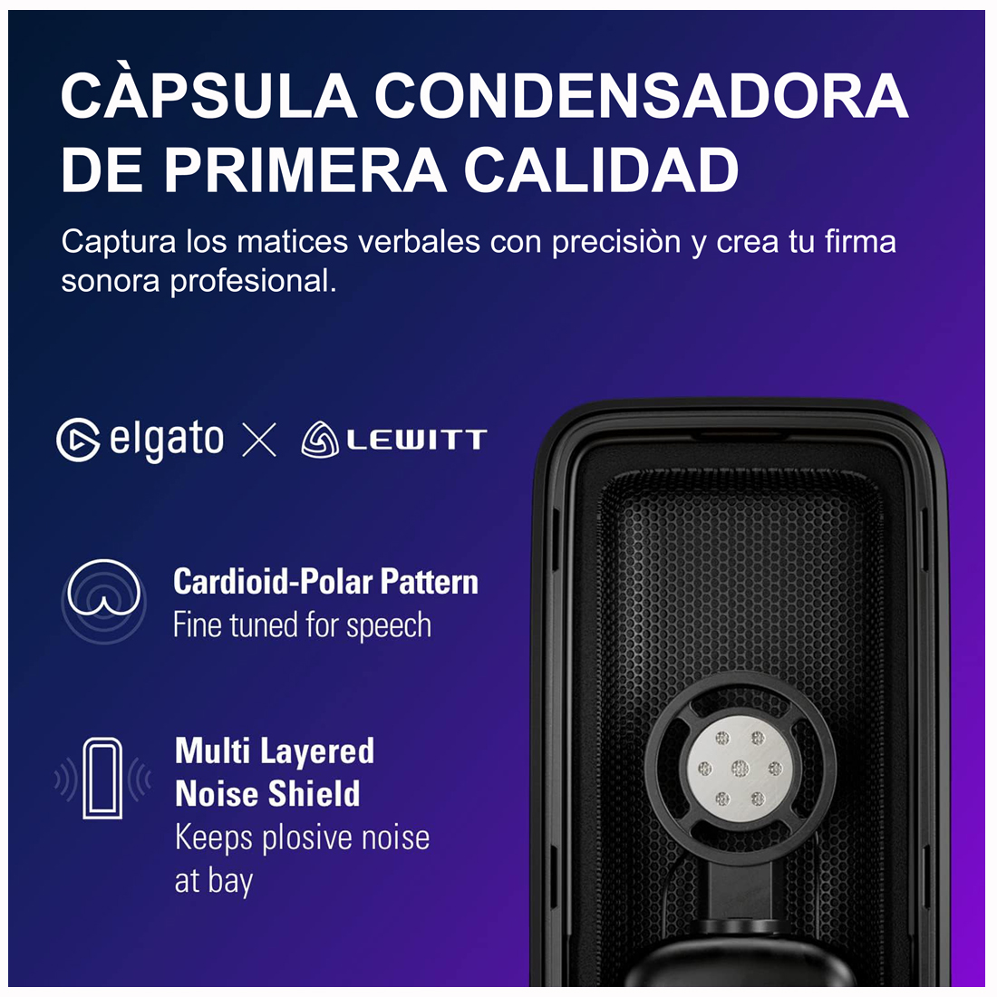 MICROFONO ELGATO WAVE 3 CONDENSADOR USB Y MEZCLADOR DIGITAL - 3