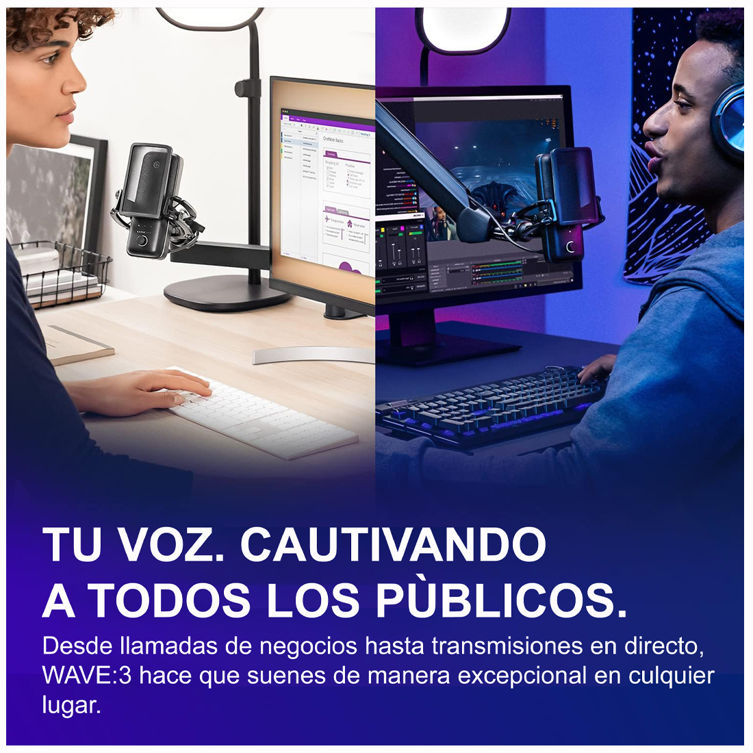 MICROFONO ELGATO WAVE 3 CONDENSADOR USB Y MEZCLADOR DIGITAL - 4