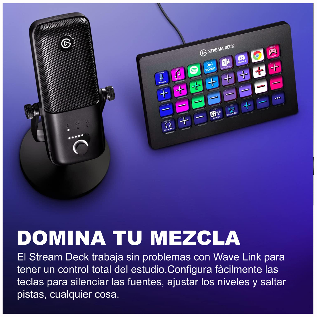 MICROFONO ELGATO WAVE 3 CONDENSADOR USB Y MEZCLADOR DIGITAL - 6