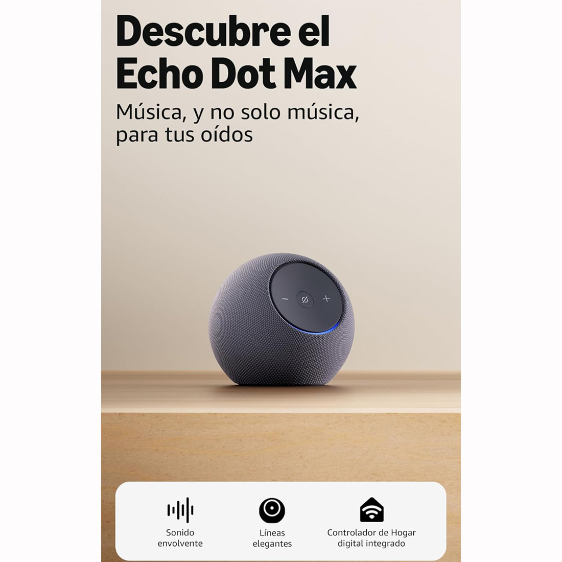ASISTENTE AMAZON ECHO DOT MAX ALEXA CON SONIDO ENVOLVENTE - 2