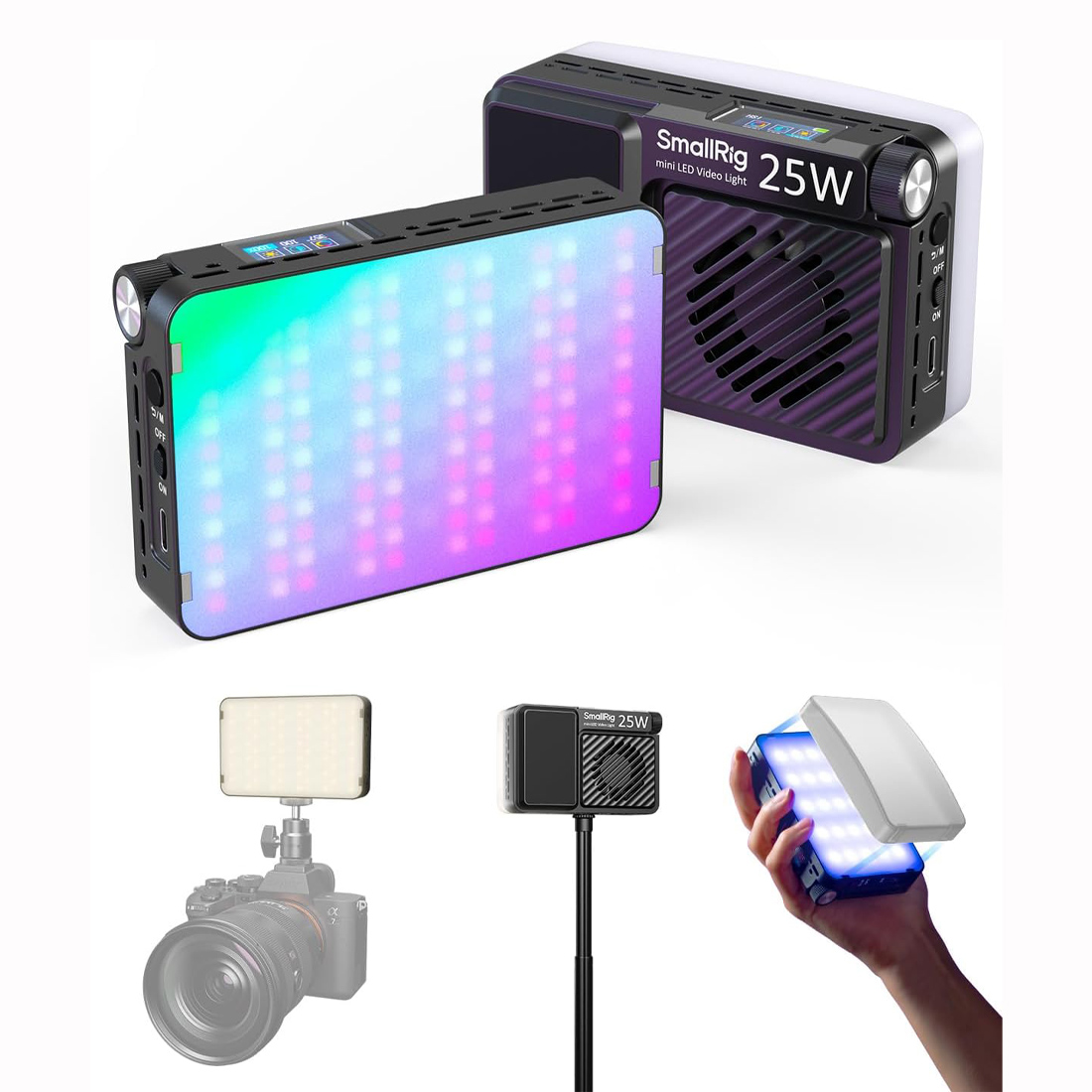 LUZ DE VIDEO SMALLRIG RM 25C LED RGB POTENCIA DE 25W - 1