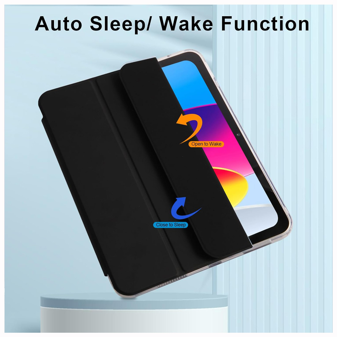 CASE SMART PARA IPAD 11VA GENERACIÓN CHIP A16 - BLACK - 4