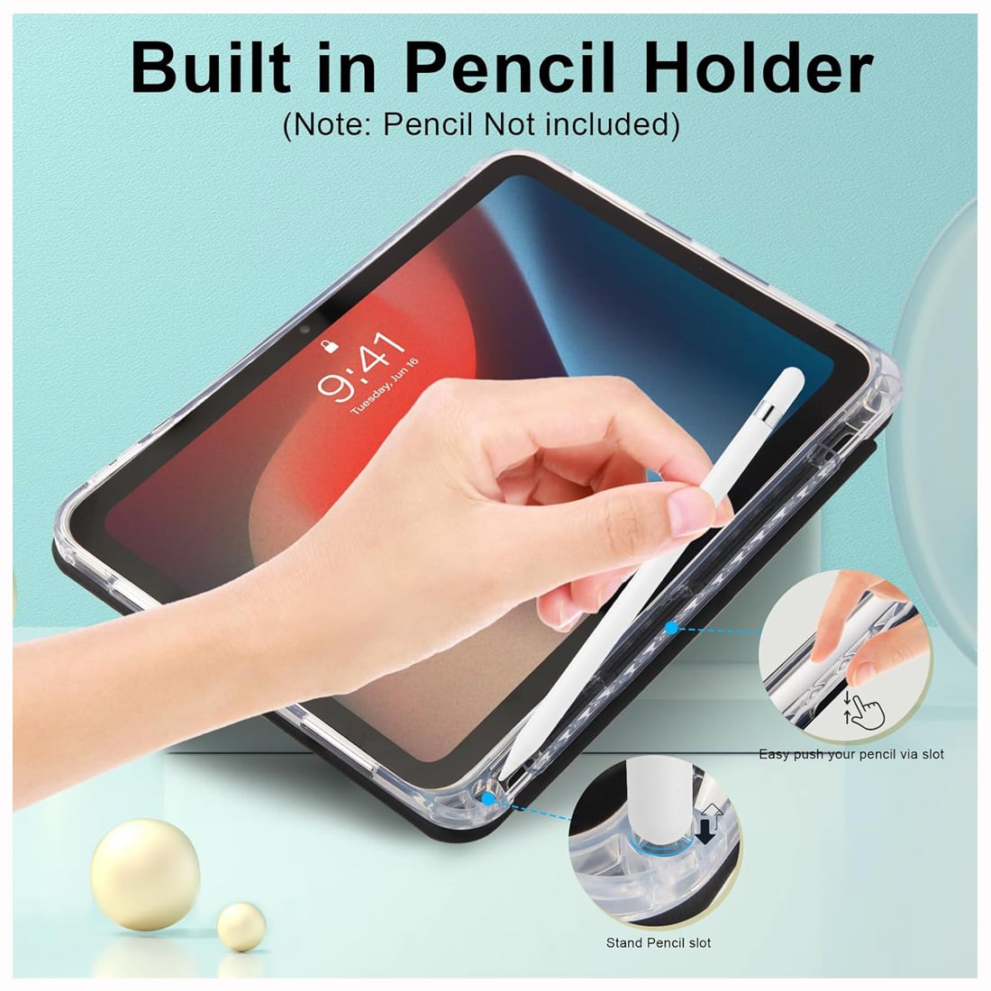 CASE SMART PARA IPAD 11VA GENERACIÓN CHIP A16 - BLACK - 5