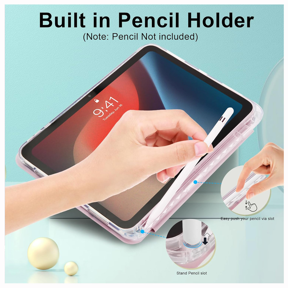 CASE SMART PARA IPAD 11VA GENERACION A16 2025 - PINK - 4