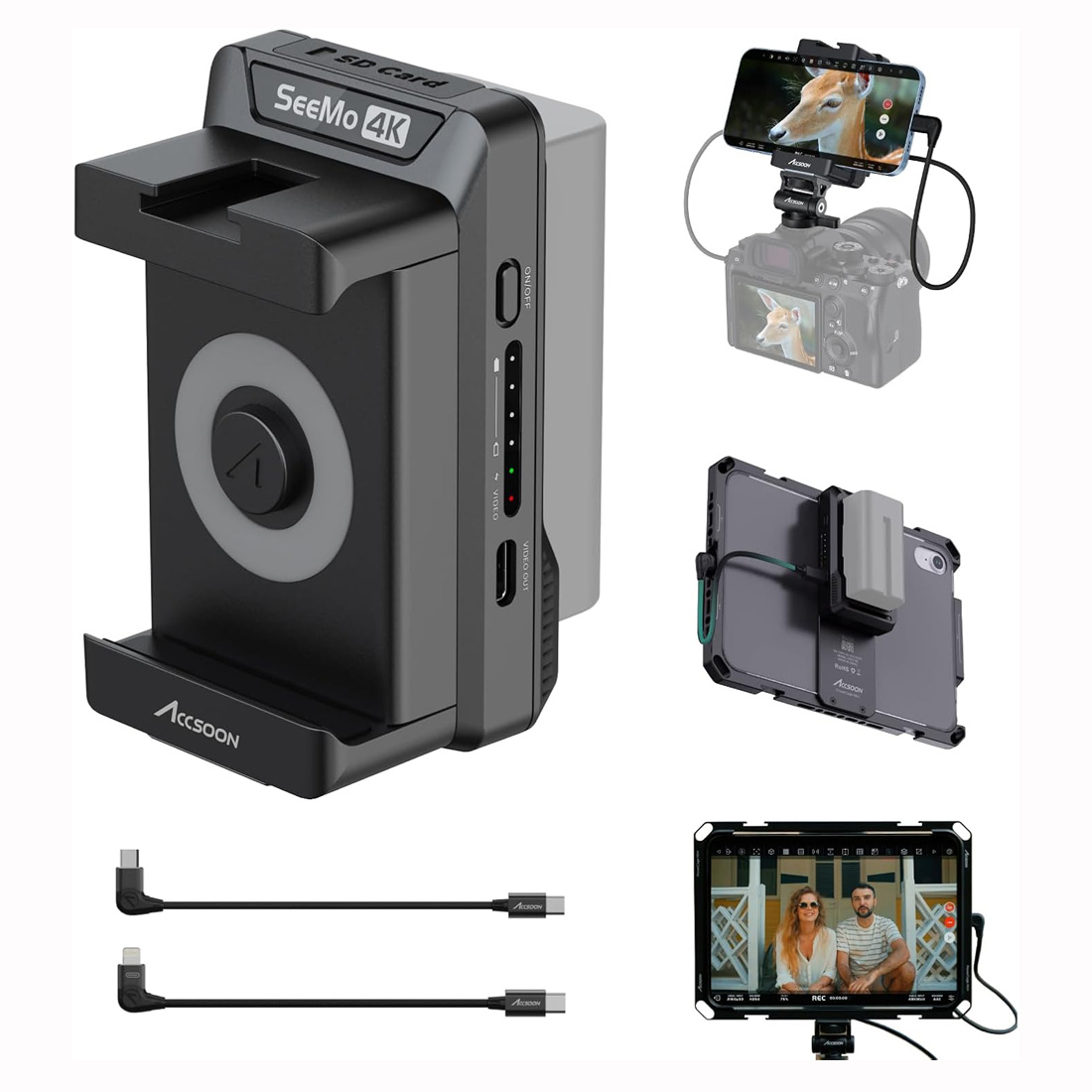 ACCSOON SEEMO 4K TRANSMISOR DE VIDEO INALÁMBRICO PARA IPHONE Y IPAD - 1