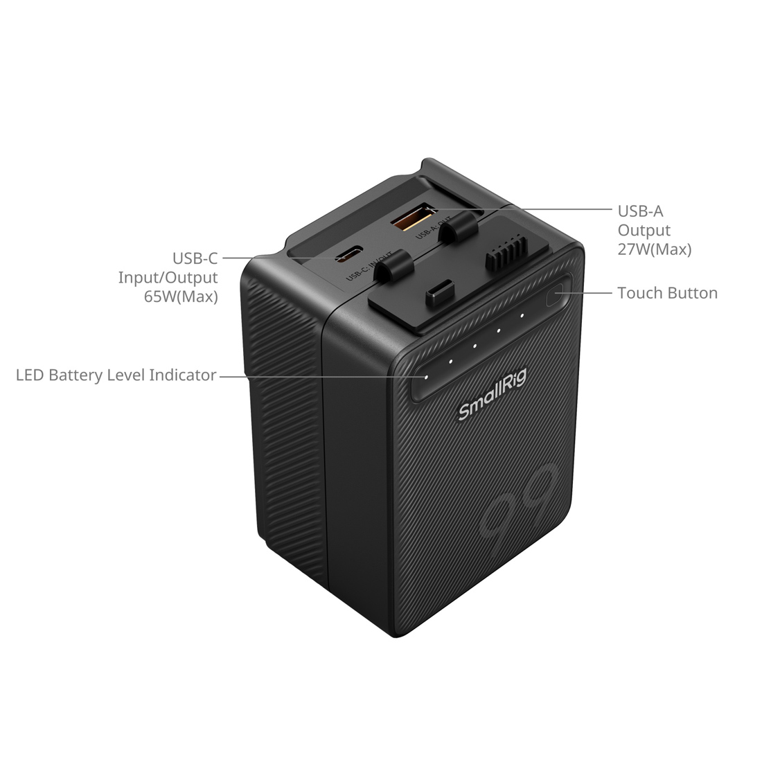 BATERIA SMALLRIG VB99 LITE MINI V MOUNT 65W D-TAP - 2