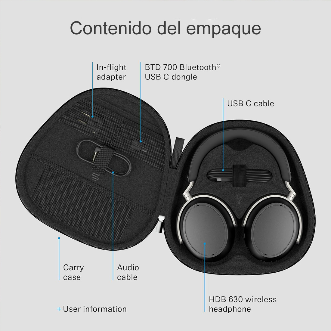 AUDÍFONOS SENNHEISER HDB 630 AUDIOPHILE CERRADOS BLUETOOTH 60HORAS - 5