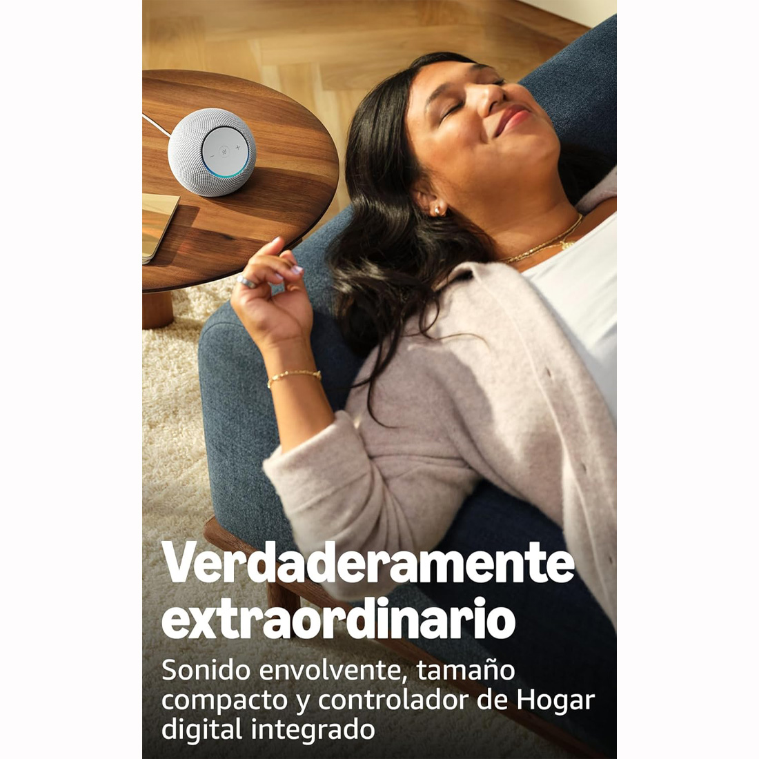 AMAZON ECHO DOT MAX (2025) ALEXA+ ALTAVOZ INTELIGENTE - BLANCO GLACIAR - 4
