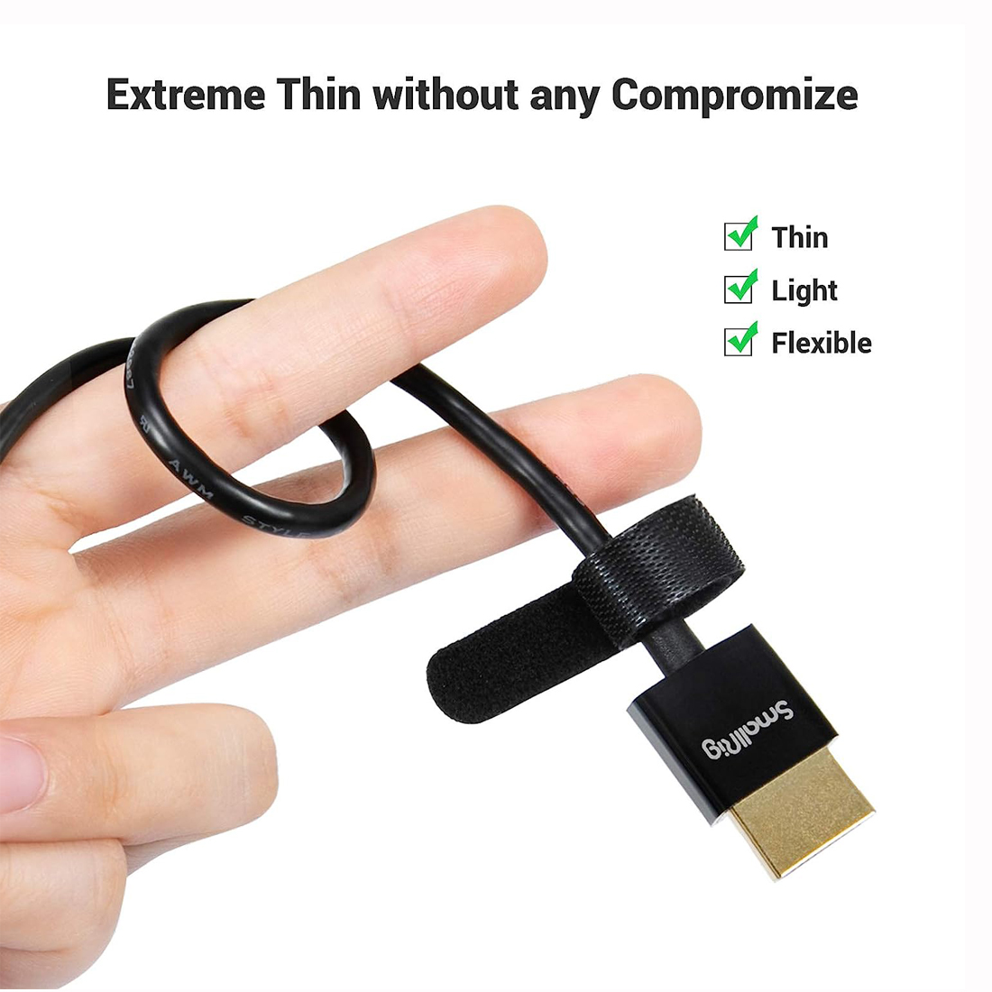 CABLE MICRO HDMI A HDMI 55CM ULTRA DELGADO PARA CÁMARAS - 4
