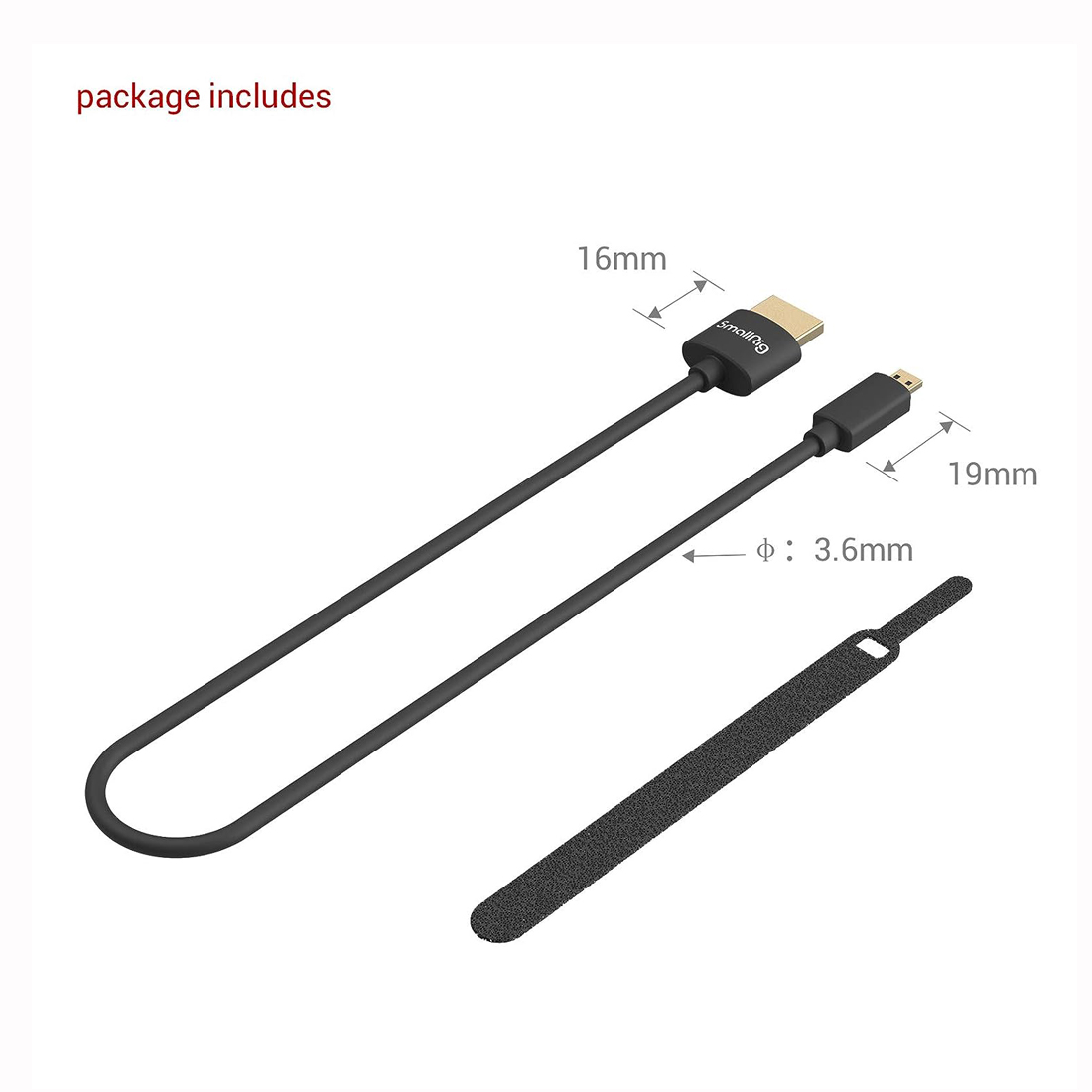 CABLE MICRO HDMI A HDMI 55CM ULTRA DELGADO PARA CÁMARAS - 6