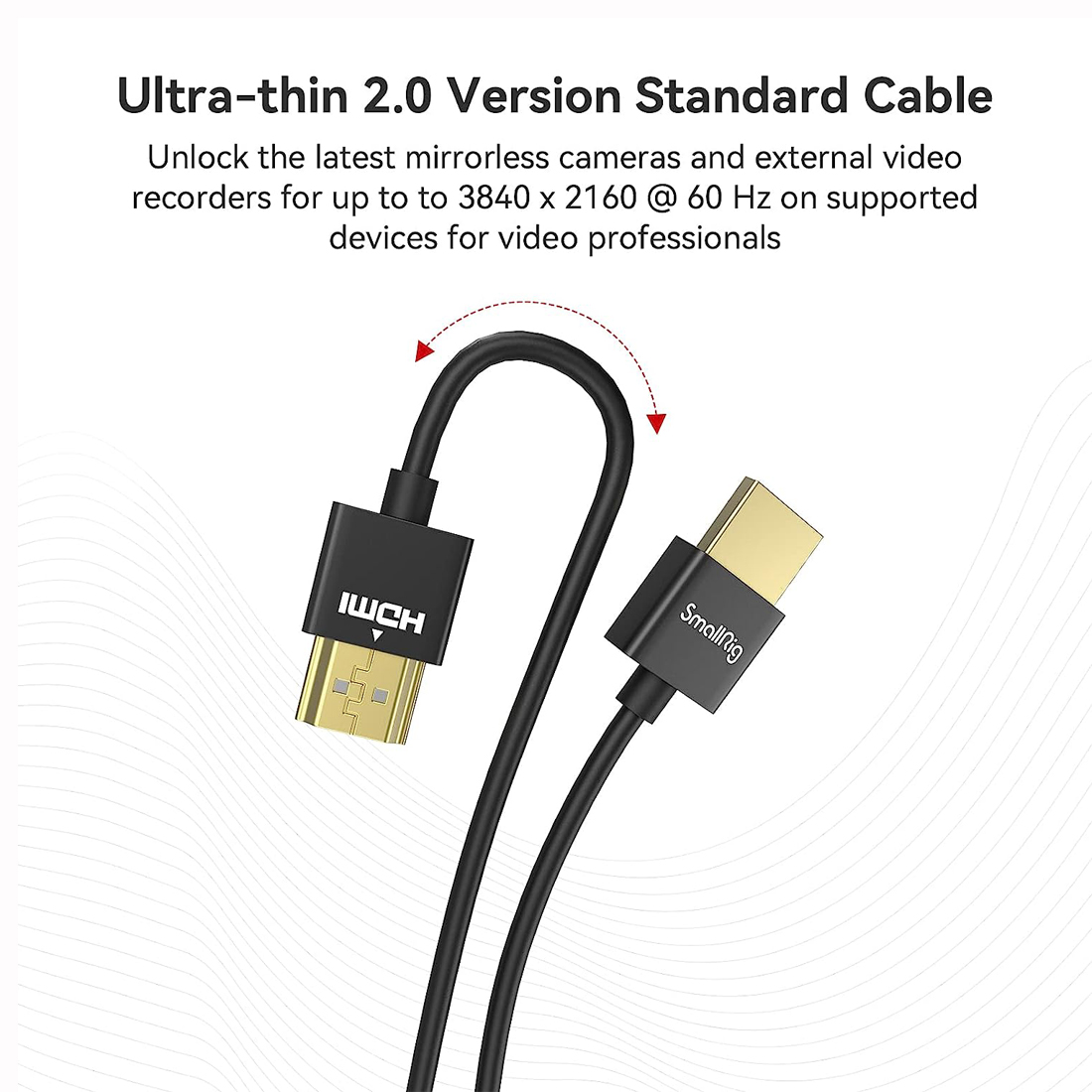 CABLE SMALLRIG  HDMI A HDMI 4K ULTRA FINO 55 CM - 4