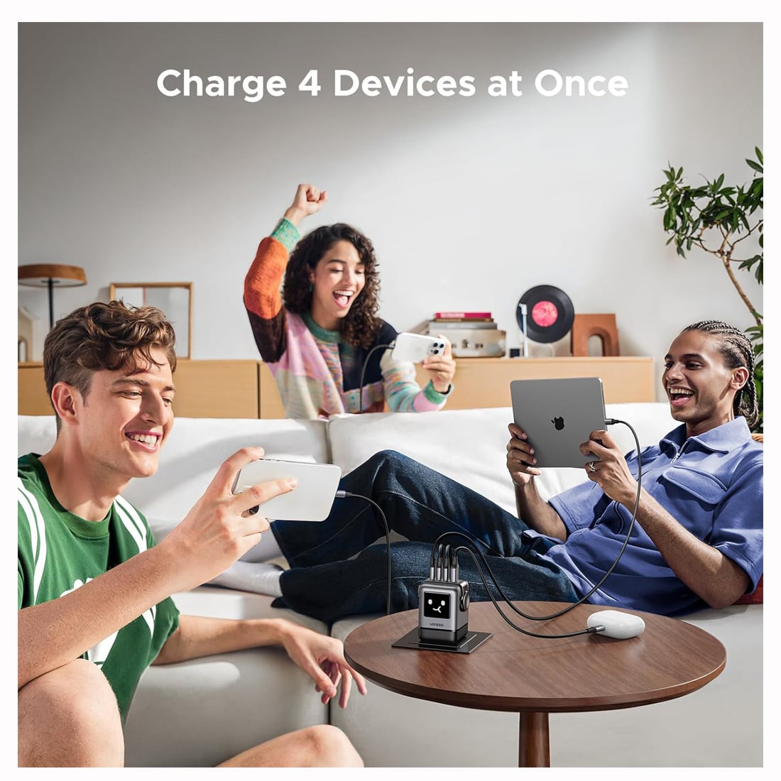 ADAPTADOR UGREEN UNO RG 100W USB-C PARA CELULARES, LAPTOPS, TABLETS - 4