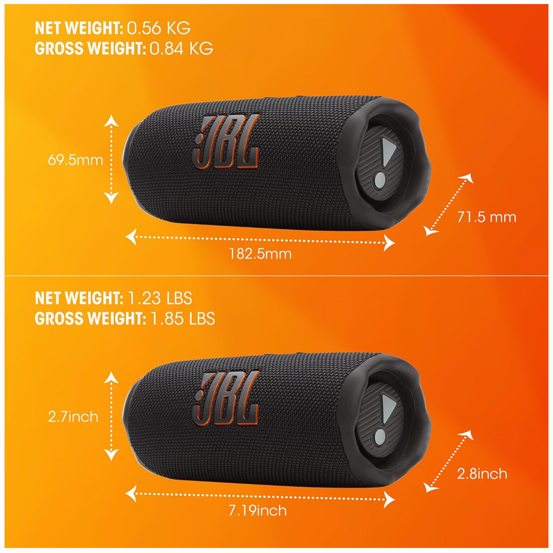 PARLANTE BLUETOOTH JBL FLIP 7 SONIDO IA 16 HORAS WATER PROOF - 4