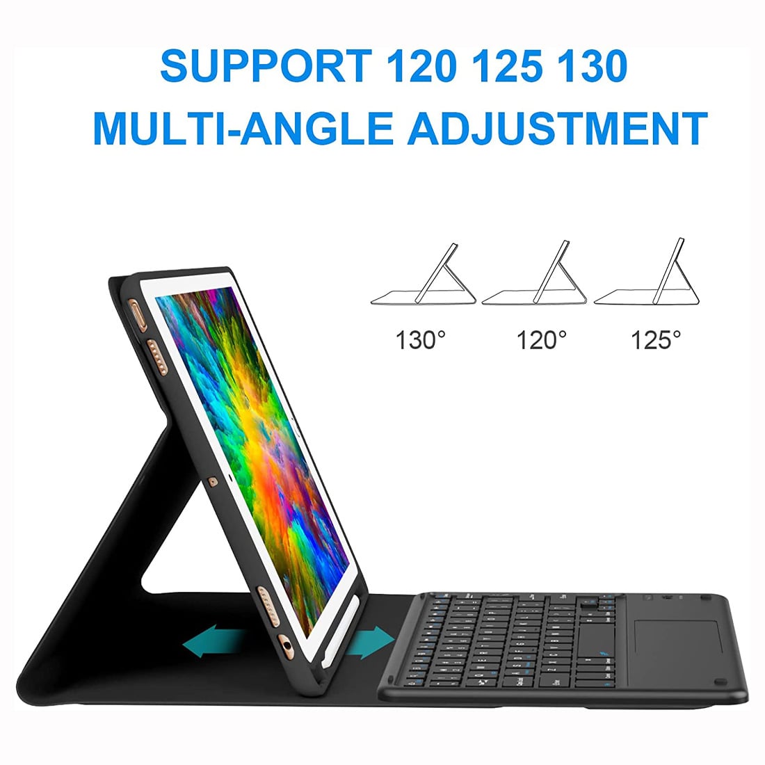 FUNDA CON TECLADO PARA IPAD 10.2 DE 7MA/8VA/9NA GENERACIÓN - BLACK - 4