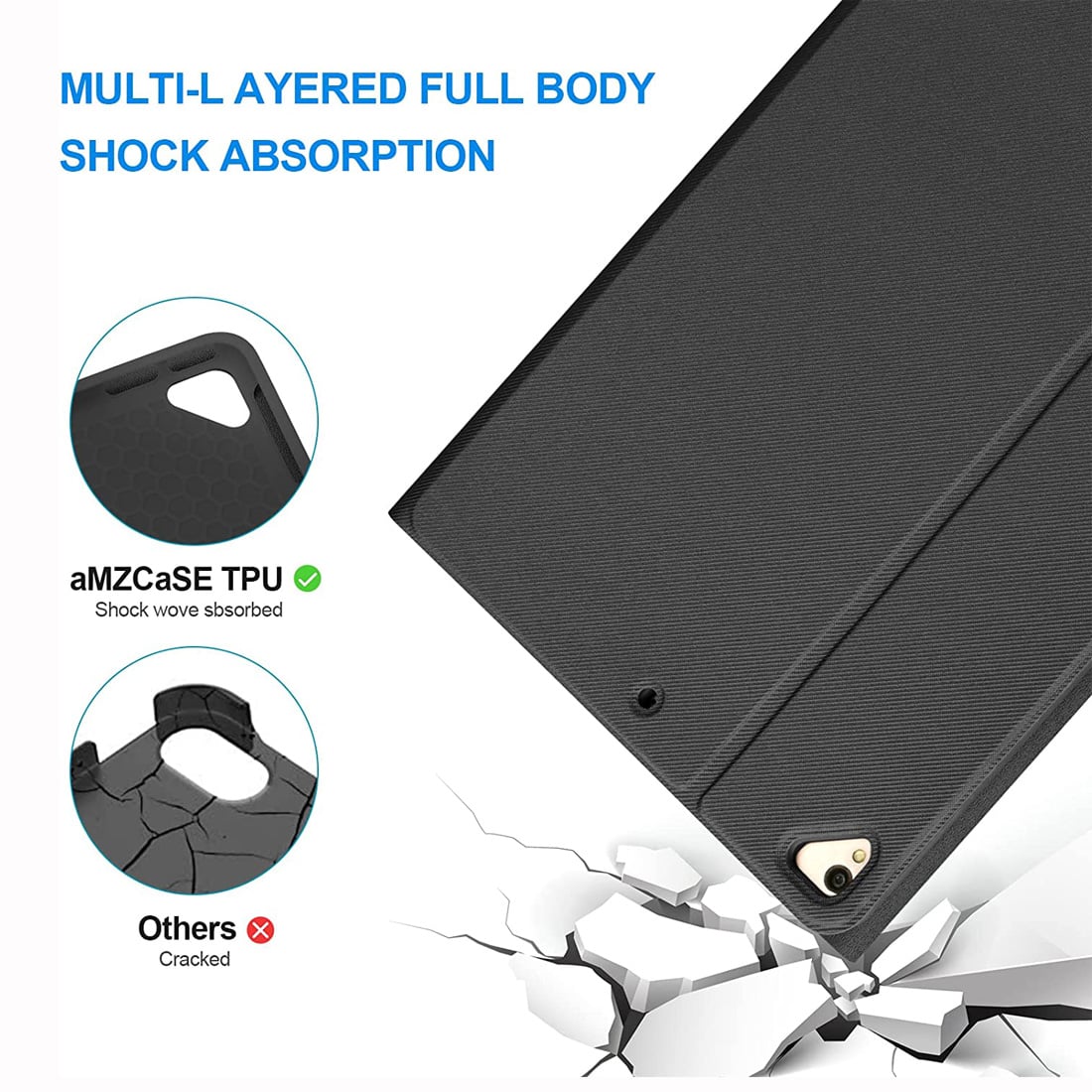 FUNDA CON TECLADO PARA IPAD 10.2 DE 7MA/8VA/9NA GENERACIÓN - BLACK - 6