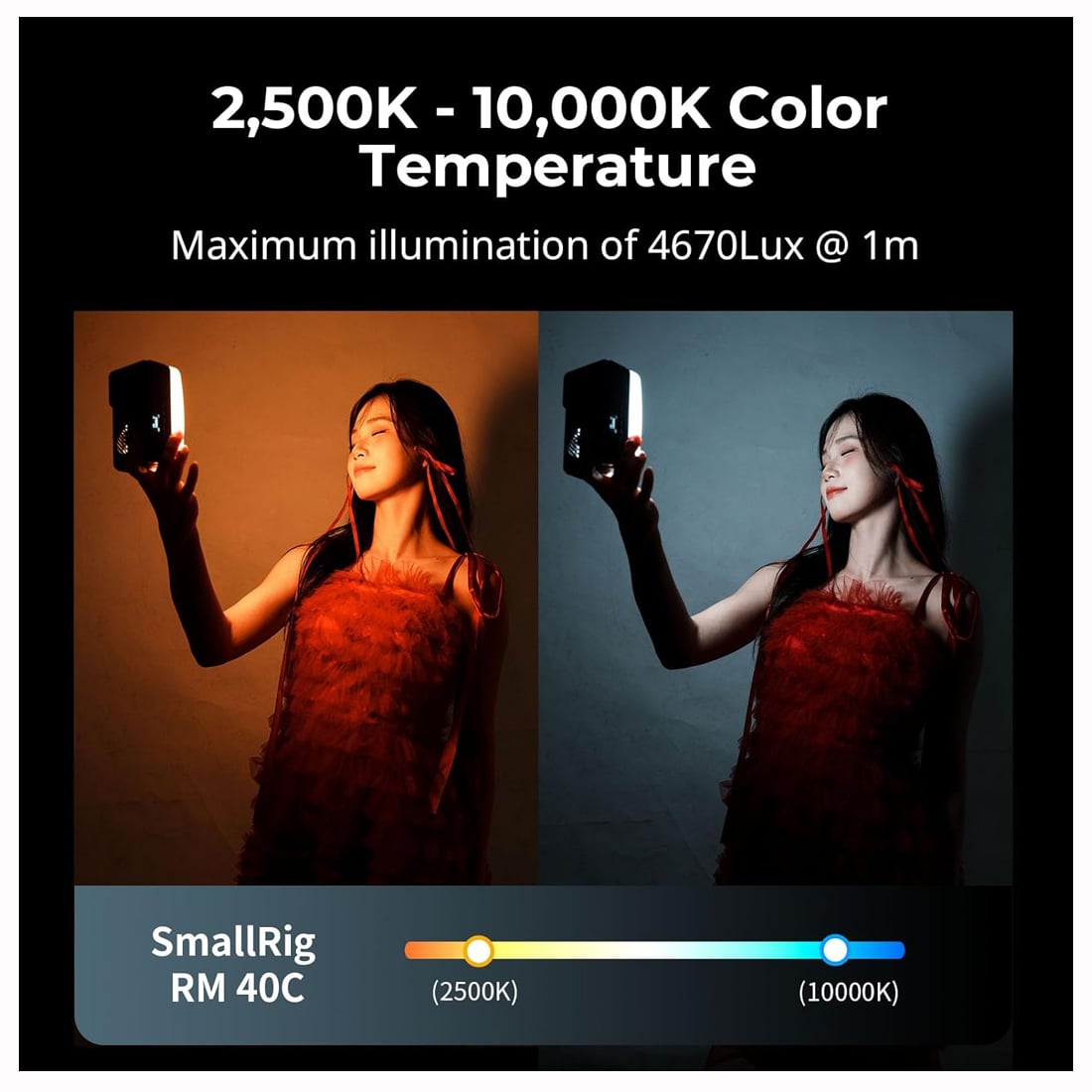 LUZ DE VIDEO LED SMALLRIG RM 40C RGB 40W PARA VIDEO Y FOTOGRAFÍA - 5