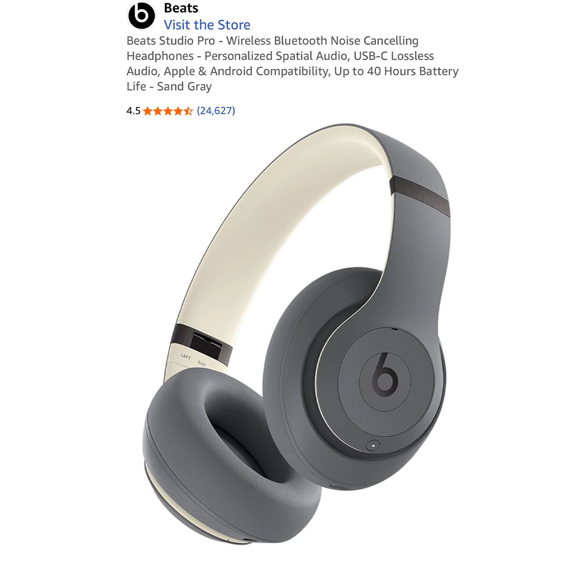 AUDIFONO BEATS STUDIO PRO - ANC - 40HRS - SAND GRAY - 5