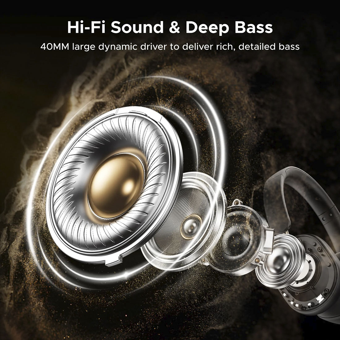 AUDIFONO UGREEN HITUNE MAX5C ANC - 75HRS - BLACK - 6