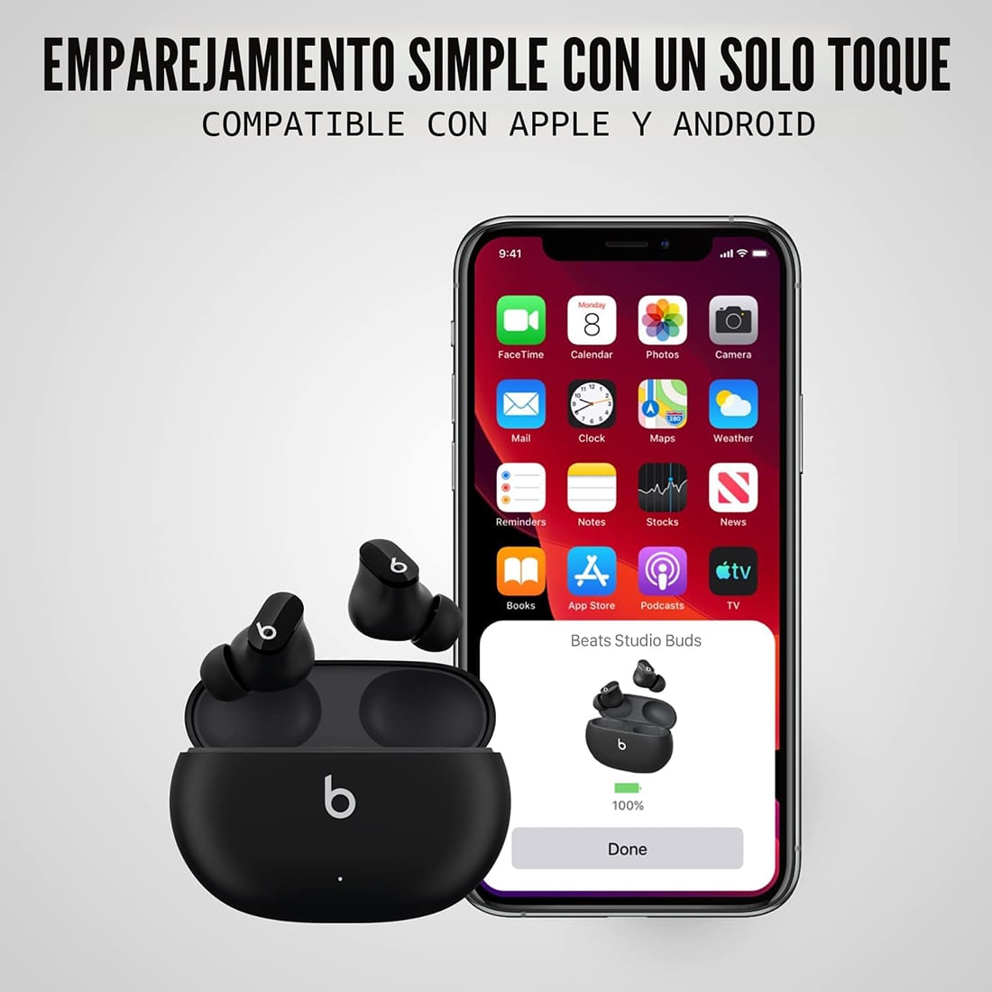 AUDIFONO BEATS STUDIO BUDS ANC - 24HRS - IN EAR - NEGRO - 2