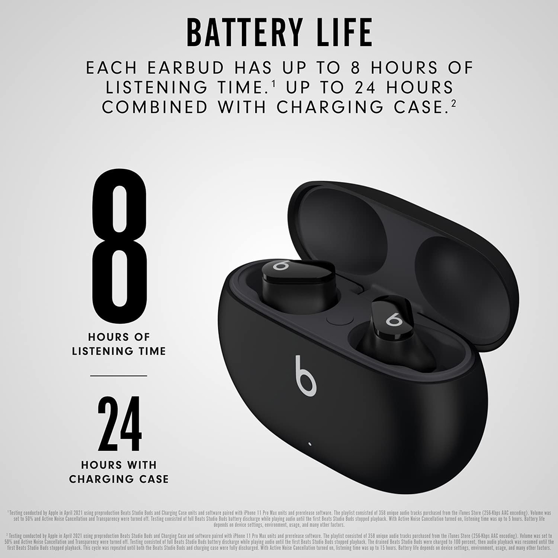 AUDIFONO BEATS STUDIO BUDS ANC - 24HRS - IN EAR - NEGRO - 9