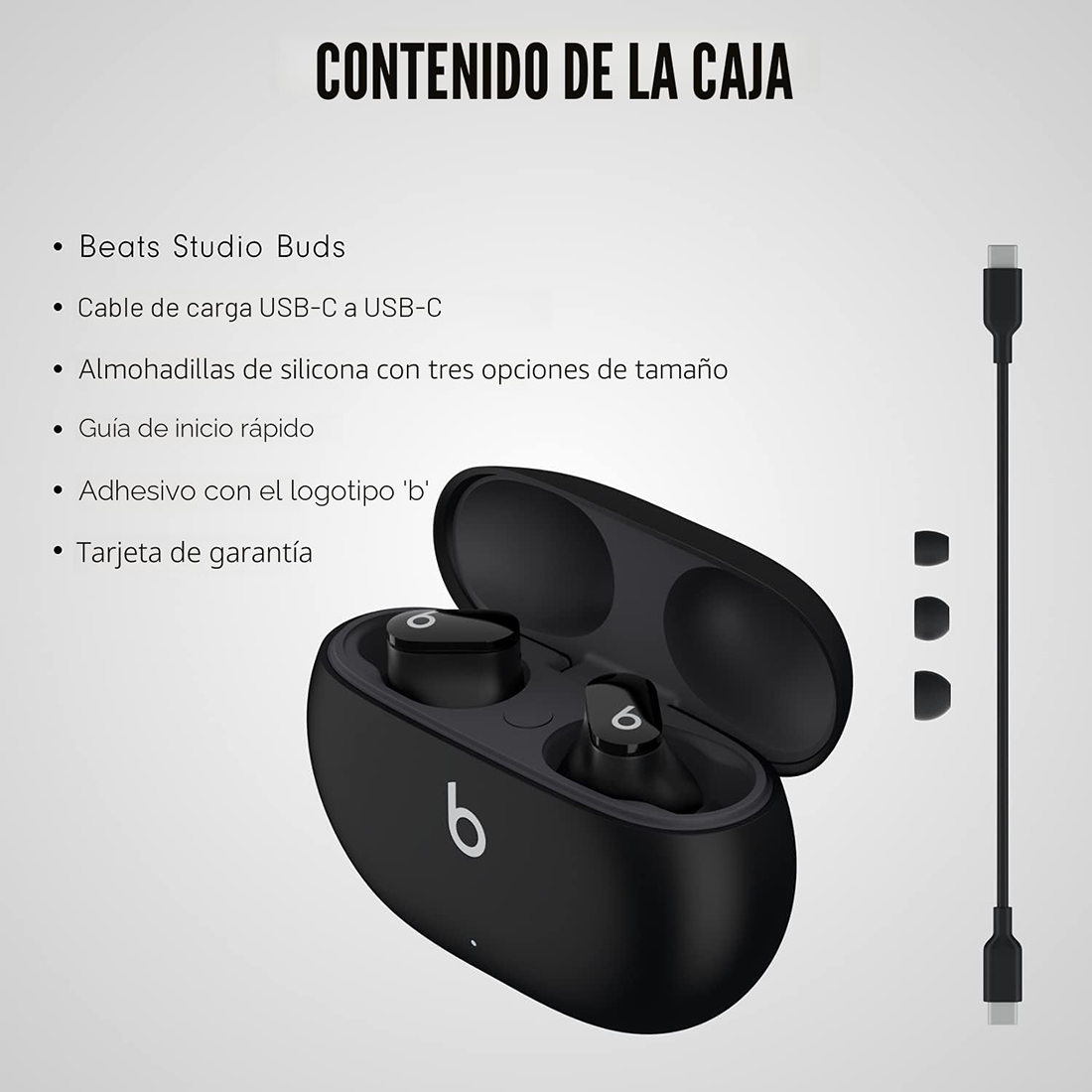 AUDIFONO BEATS STUDIO BUDS ANC - 24HRS - IN EAR - NEGRO - 10