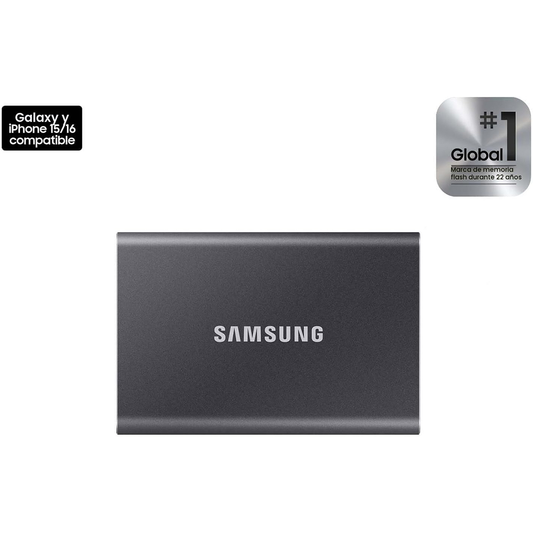 SAMSUNG T7 SSD PORTÁTIL, UNIDAD EXTERNA DE ESTADO SÓLIDO DE 2 TB. - 2