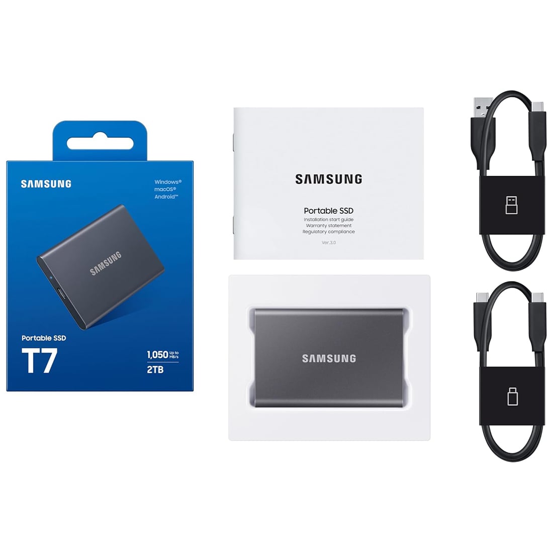 SAMSUNG T7 SSD PORTÁTIL, UNIDAD EXTERNA DE ESTADO SÓLIDO DE 2 TB. - 4