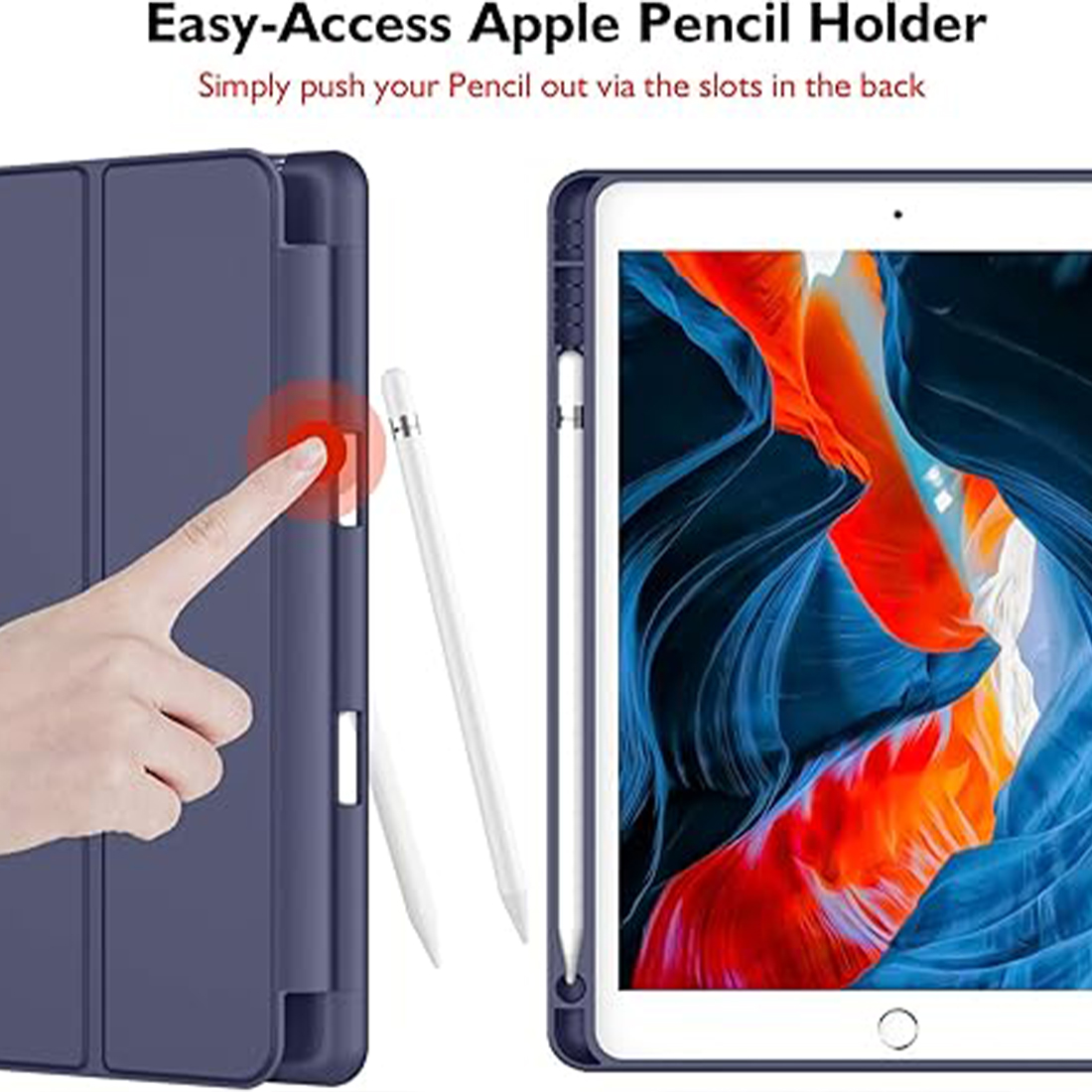 FUNDA PROTECTOR SMART CASE IPAD 10.2' (7MA, 8VA Y 9NA GEN) - AZUL OSCURO - 2