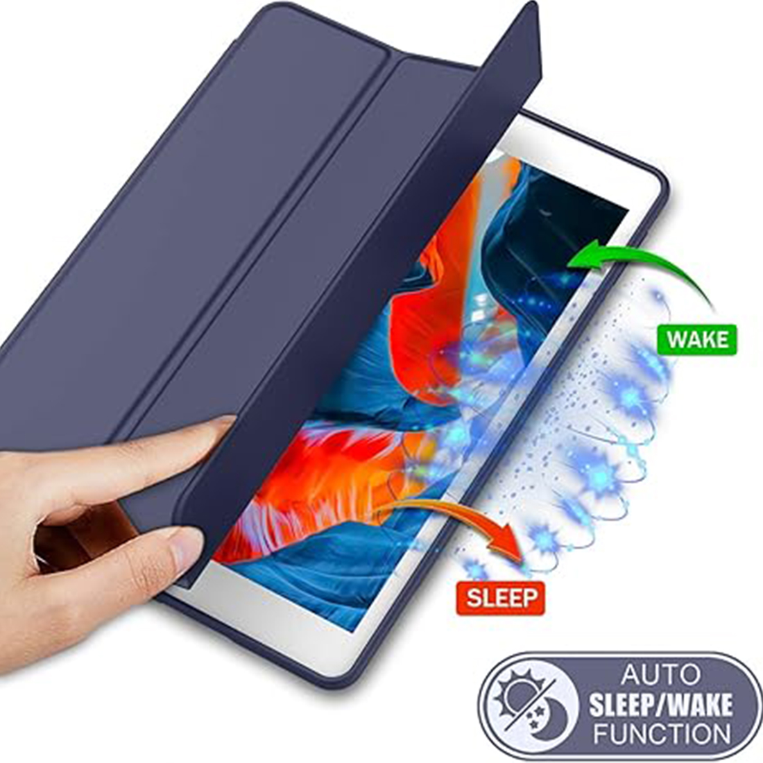FUNDA PROTECTOR SMART CASE IPAD 10.2' (7MA, 8VA Y 9NA GEN) - AZUL OSCURO - 3