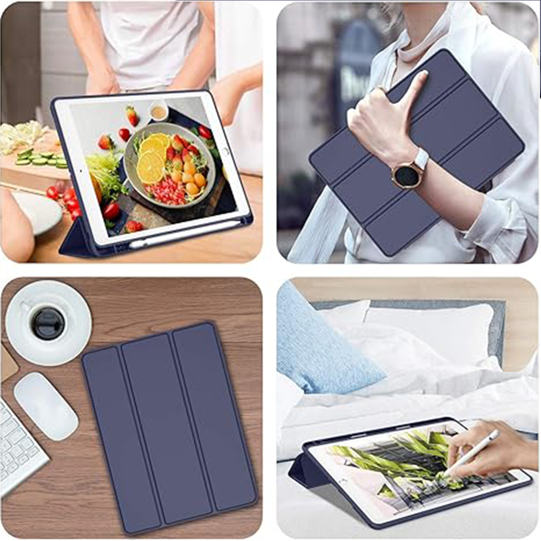 FUNDA PROTECTOR SMART CASE IPAD 10.2' (7MA, 8VA Y 9NA GEN) - AZUL OSCURO - 5