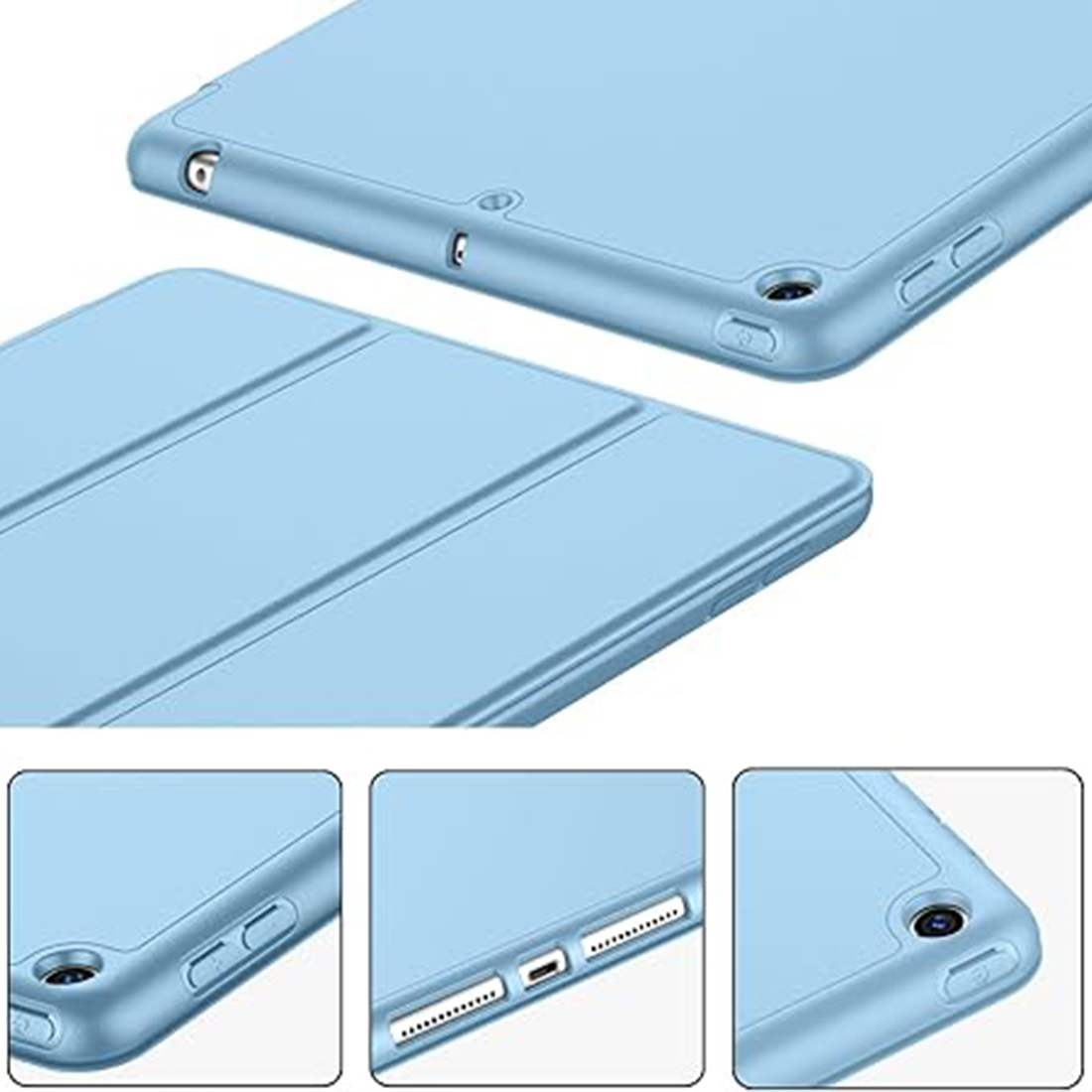 FUNDA PROTECTOR SMART CASE IPAD 10.2' (7MA, 8VA Y 9NA GEN) - CELESTE - 2