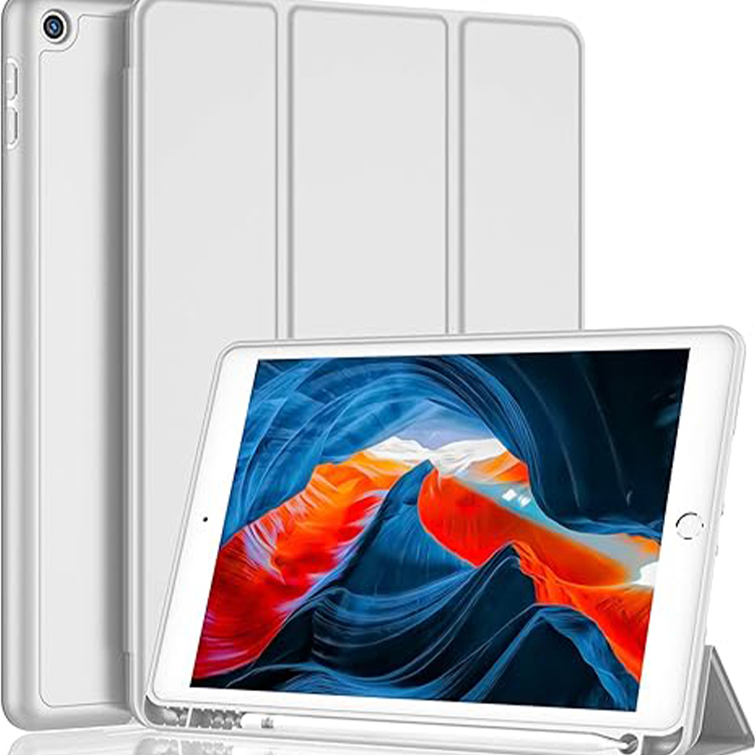 FUNDA PROTECTOR SMART CASE IPAD 10.2' (7MA, 8VA Y 9NA GEN) - GRIS - 1