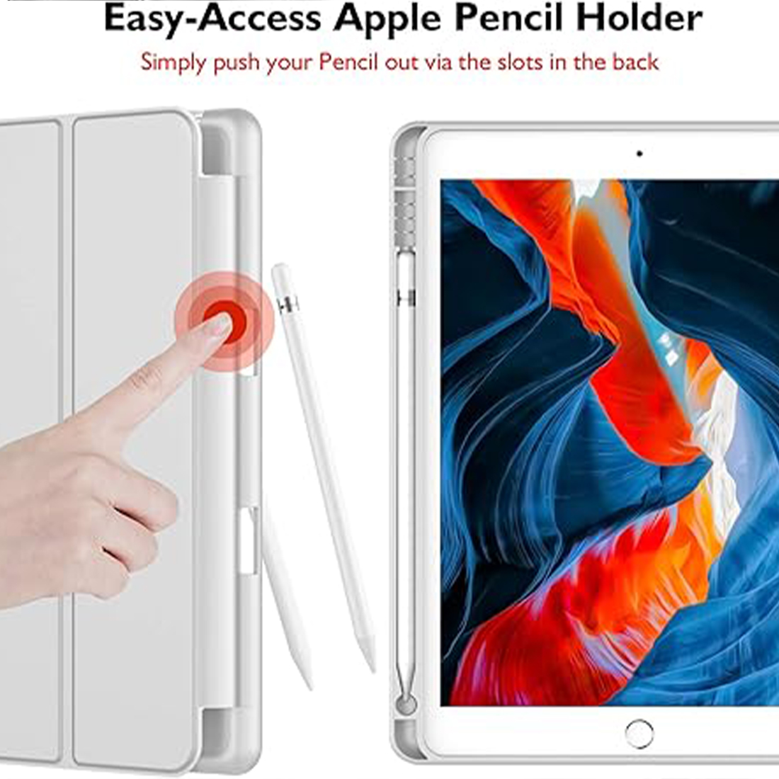 FUNDA PROTECTOR SMART CASE IPAD 10.2' (7MA, 8VA Y 9NA GEN) - GRIS - 2