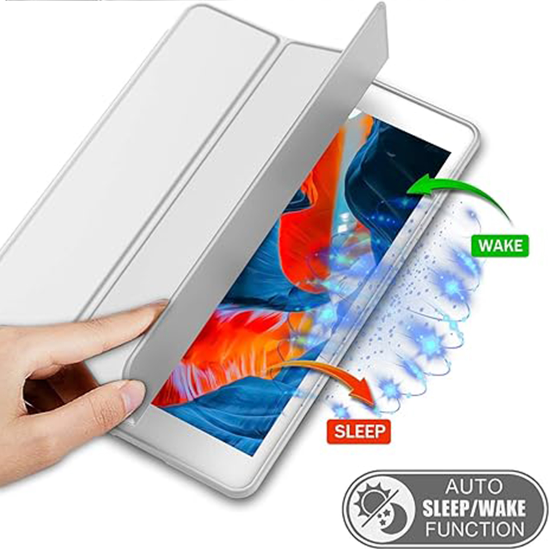 FUNDA PROTECTOR SMART CASE IPAD 10.2' (7MA, 8VA Y 9NA GEN) - GRIS - 3
