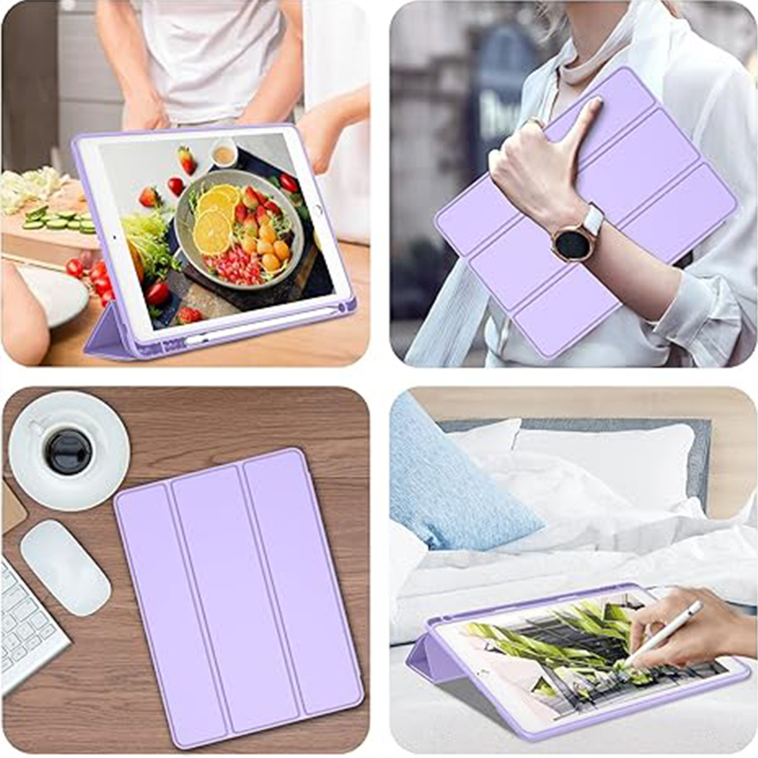 FUNDA PROTECTOR SMART CASE IPAD 10.2' (7MA, 8VA Y 9NA GEN) - LILA - 5