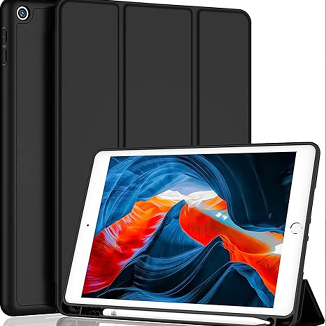 FUNDA PROTECTOR SMART CASE IPAD 10.2' (7MA, 8VA Y 9NA GEN) - NEGRO - 1