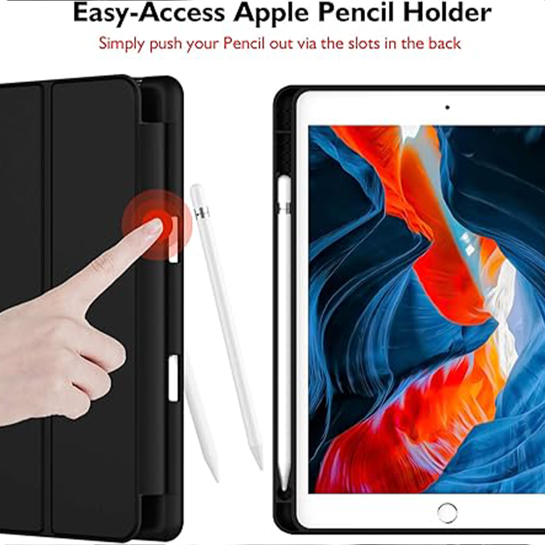 FUNDA PROTECTOR SMART CASE IPAD 10.2' (7MA, 8VA Y 9NA GEN) - NEGRO - 2