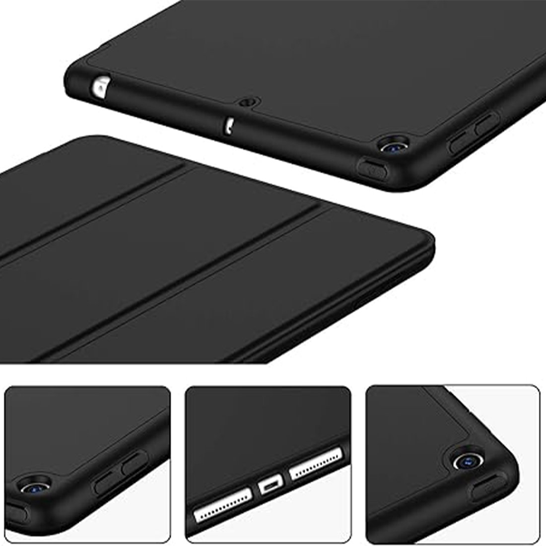 FUNDA PROTECTOR SMART CASE IPAD 10.2' (7MA, 8VA Y 9NA GEN) - NEGRO - 3