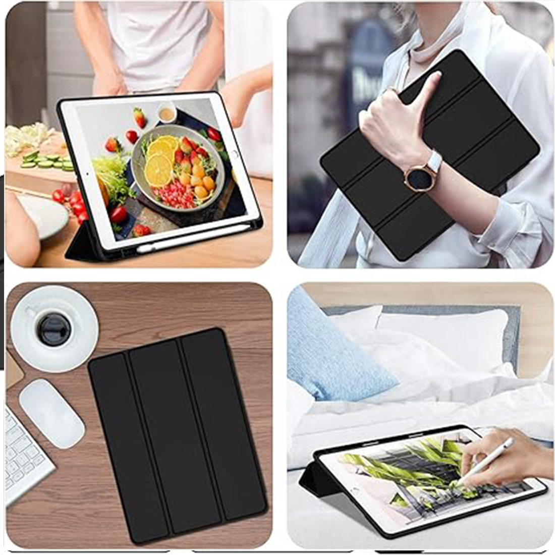 FUNDA PROTECTOR SMART CASE IPAD 10.2' (7MA, 8VA Y 9NA GEN) - NEGRO - 4
