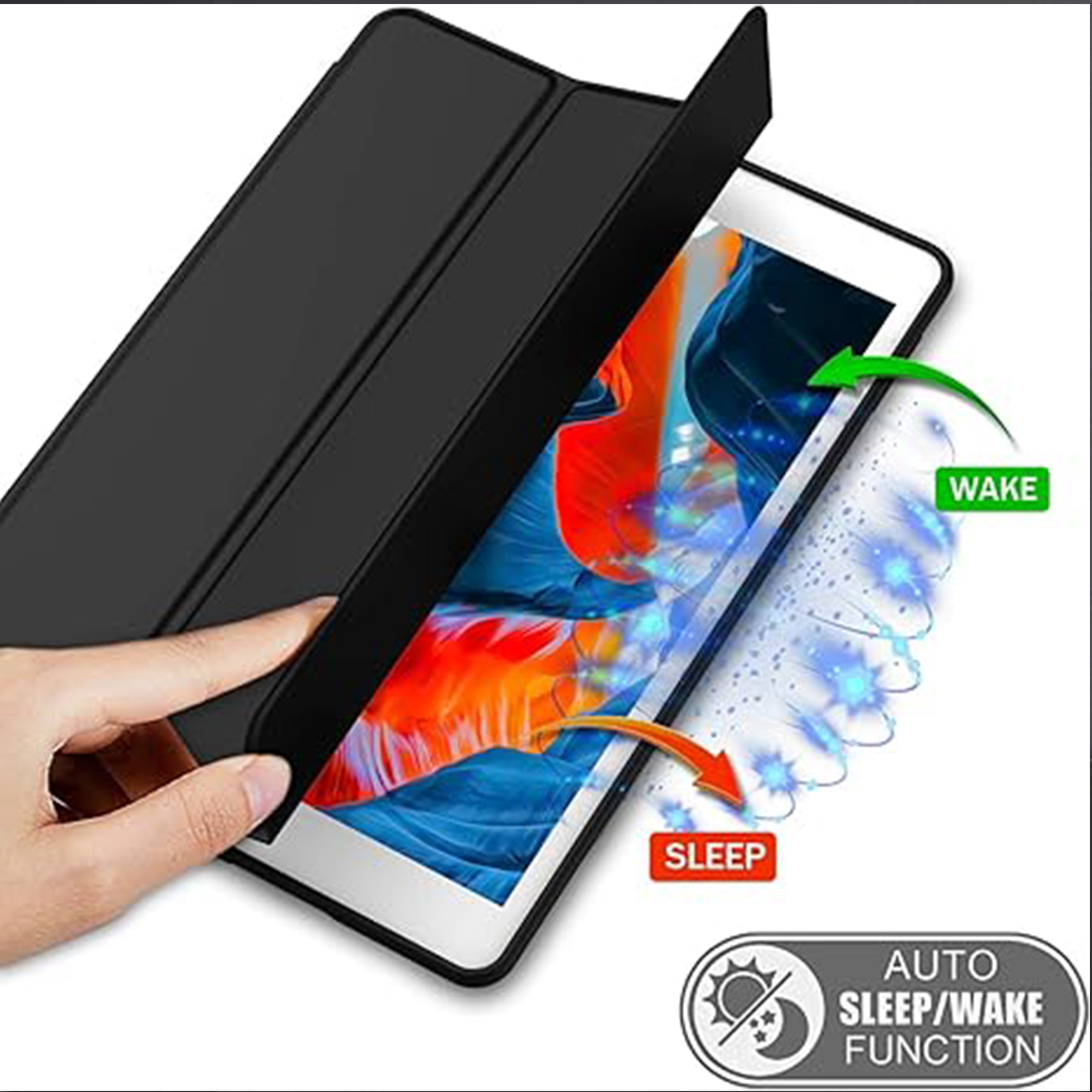 FUNDA PROTECTOR SMART CASE IPAD 10.2' (7MA, 8VA Y 9NA GEN) - NEGRO - 6