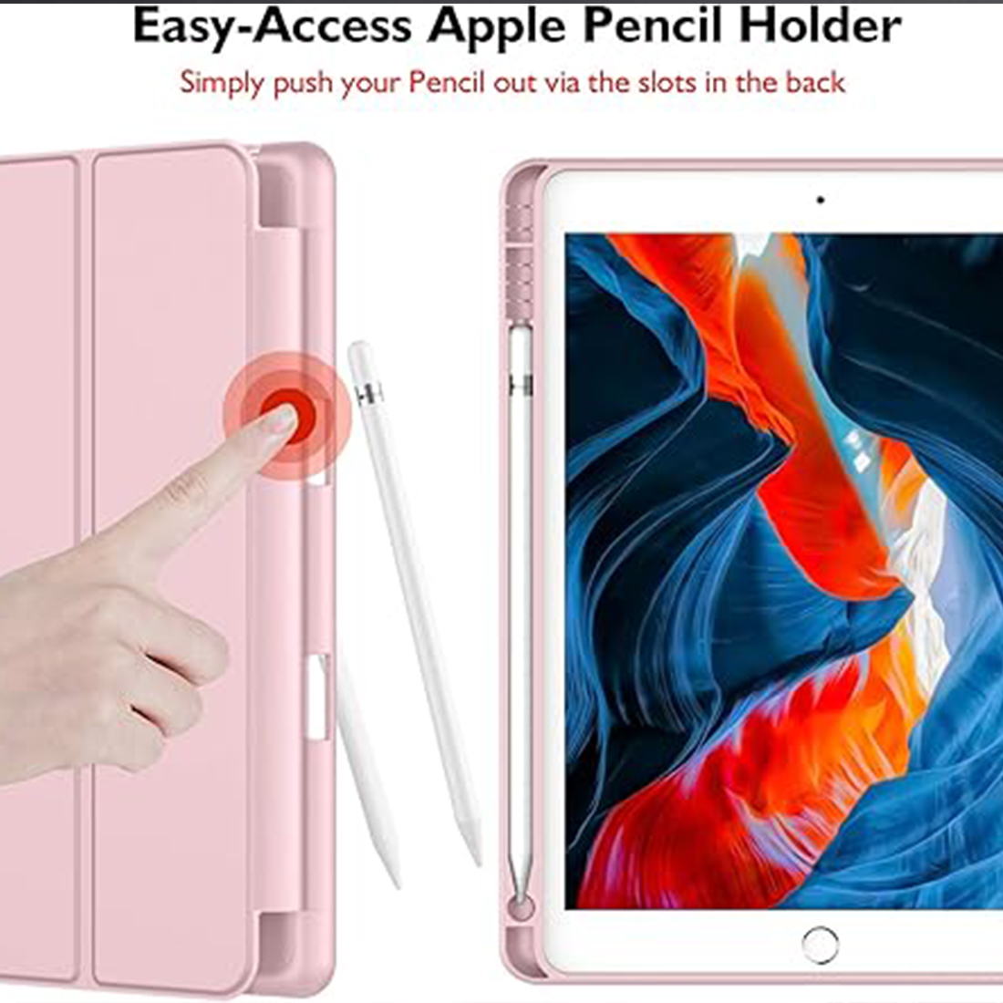 FUNDA PROTECTOR SMART CASE IPAD 10.2' (7MA, 8VA Y 9NA GEN) - ROSADO - 2