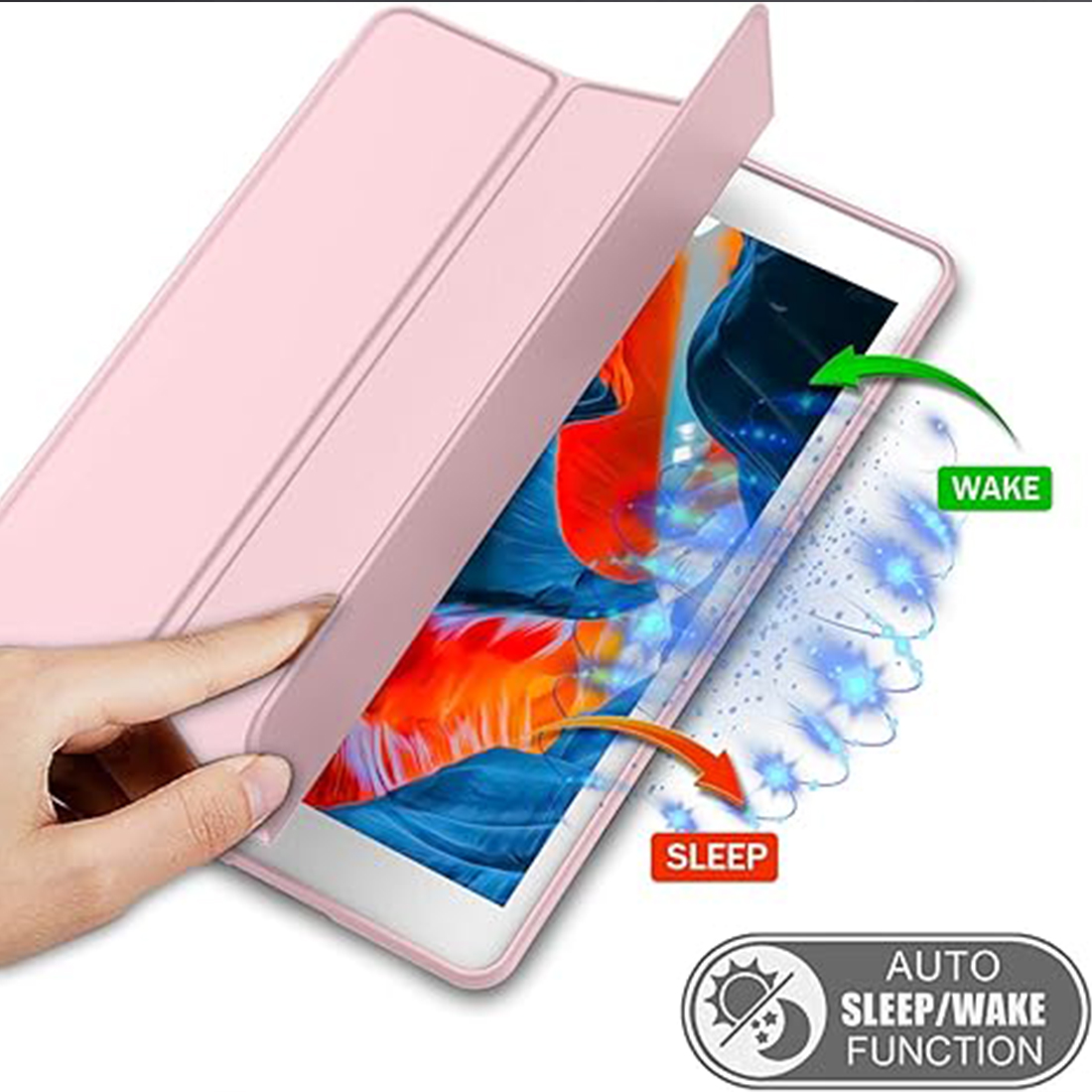 FUNDA PROTECTOR SMART CASE IPAD 10.2' (7MA, 8VA Y 9NA GEN) - ROSADO - 3