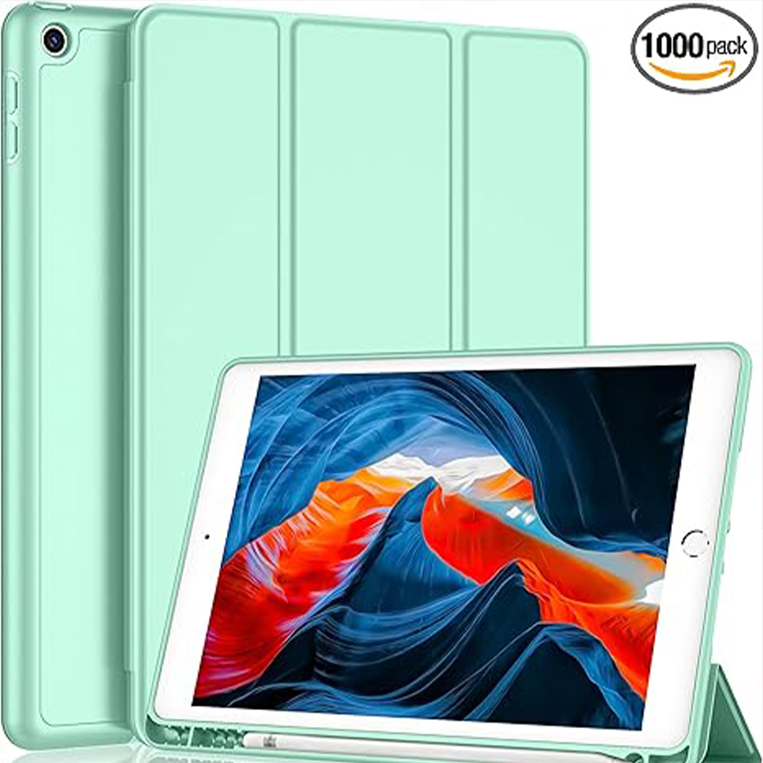 FUNDA PROTECTOR SMART CASE IPAD 10.2' (7MA, 8VA Y 9NA GEN) - VERDE CLARO - 1