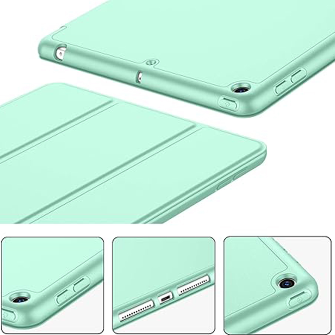 FUNDA PROTECTOR SMART CASE IPAD 10.2' (7MA, 8VA Y 9NA GEN) - VERDE CLARO - 4