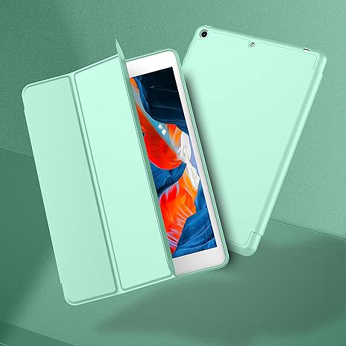 FUNDA PROTECTOR SMART CASE IPAD 10.2' (7MA, 8VA Y 9NA GEN) - VERDE CLARO - 6