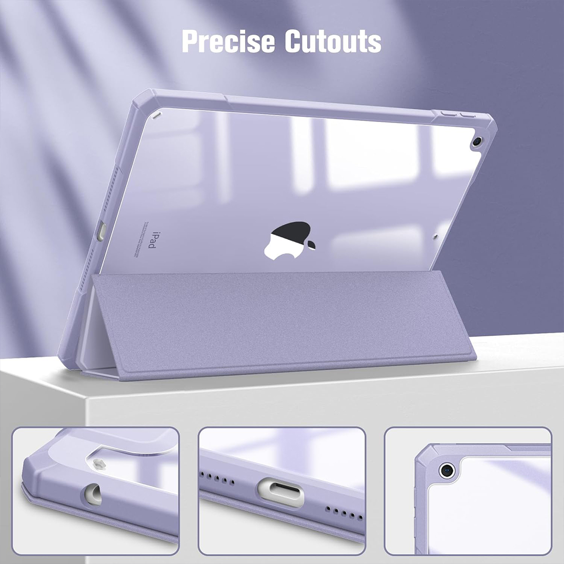 FUNDA CASE PROTECTOR HIBRIDO PARA IPAD 10.2' (7MA, 8VA Y 9NA GEN) - LAVANDA - 8