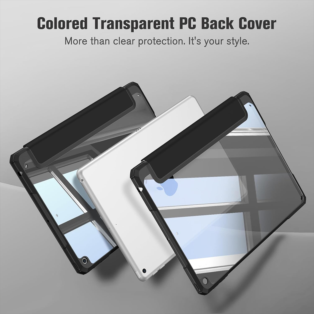 FUNDA CASE PROTECTOR HIBRIDO PARA IPAD 10.2' (7MA, 8VA Y 9NA GEN) - NEGRO - 4