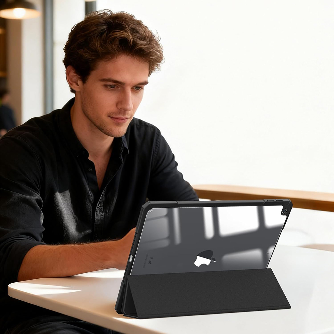 FUNDA CASE PROTECTOR HIBRIDO PARA IPAD 10.2' (7MA, 8VA Y 9NA GEN) - NEGRO - 5