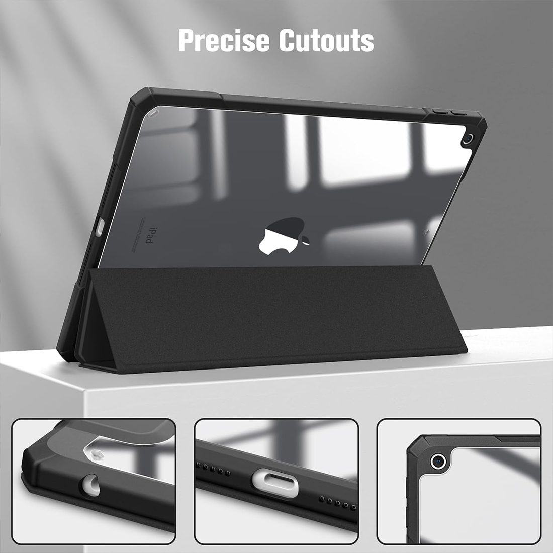 FUNDA CASE PROTECTOR HIBRIDO PARA IPAD 10.2' (7MA, 8VA Y 9NA GEN) - NEGRO - 8