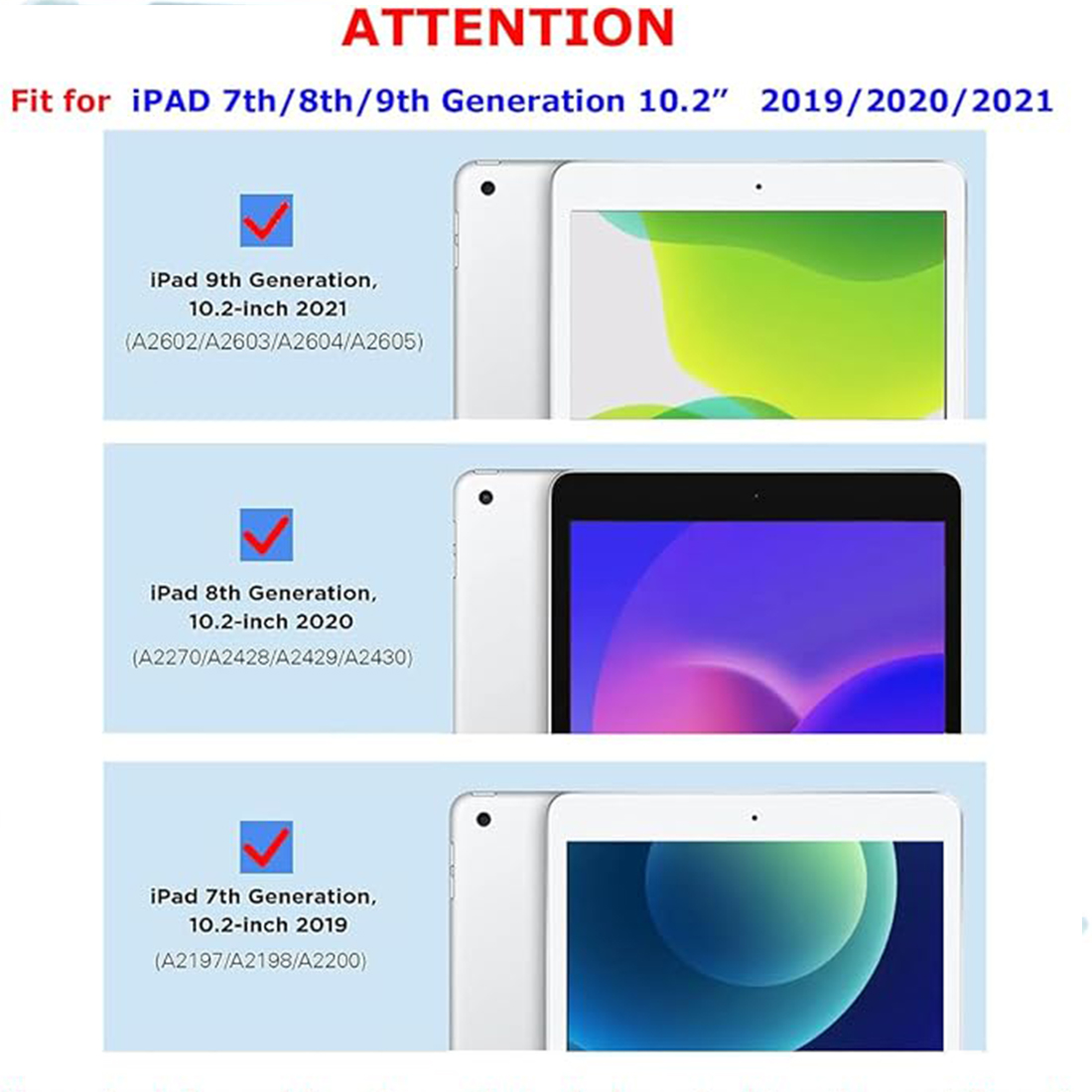 FUNDA CASE PROTECTOR GIRATORIO IMANTADO PARA IPAD 10.2' (7MA, 8VA Y 9NA GEN) - CELESTE - 7